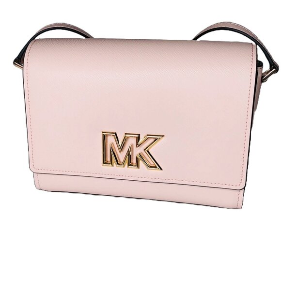 Michael Kors Blush Pink Mimi Medium Leather Messenger Bag
